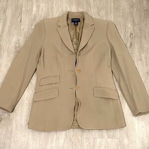 Vintage Ann Taylor Wool Blend Tan Blazer